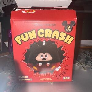 Miniso Fun Crash Plush Pendant - Black-Sweetpea